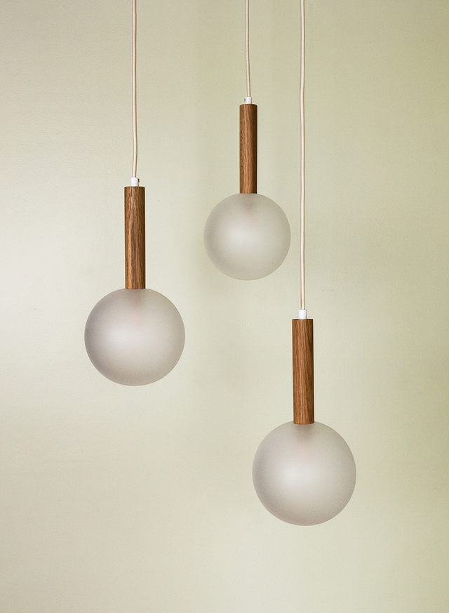 WOOD BALL TRIO | Pendant Light